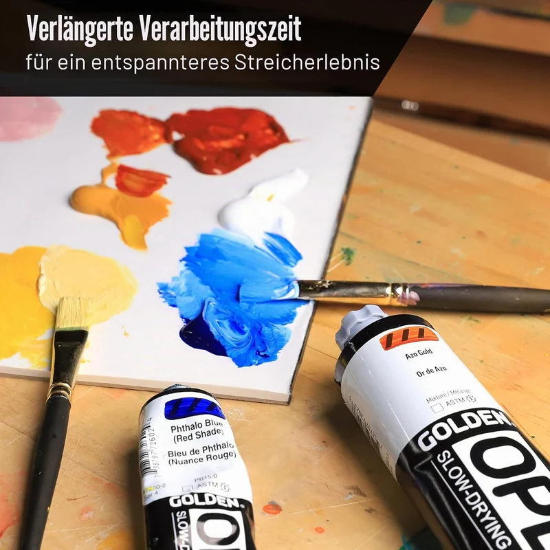 Golden Artist Colors, Offenes langsam trocknendes Acryl, 6-farbiges Intro-Set