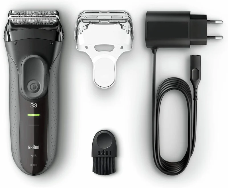Braun Series 3 ProSkin 3000s wiederaufladbarer Elektrorasierer Wet & Dry für Männer Trockenrasierer