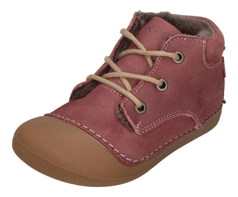 KOEL Barefoot Lauflernschuhe - AVA Bio Nubuk Lambswool Blue 20 EU Blossom Altrose, 20 EU Blossom Alt