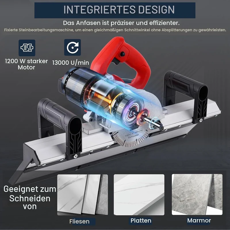 YUCHENGTECH Elektrische Fliesenschneider 45 Grad Fliesenfasenwerkzeug Fliesenfasenwerkzeug 45 Grad F