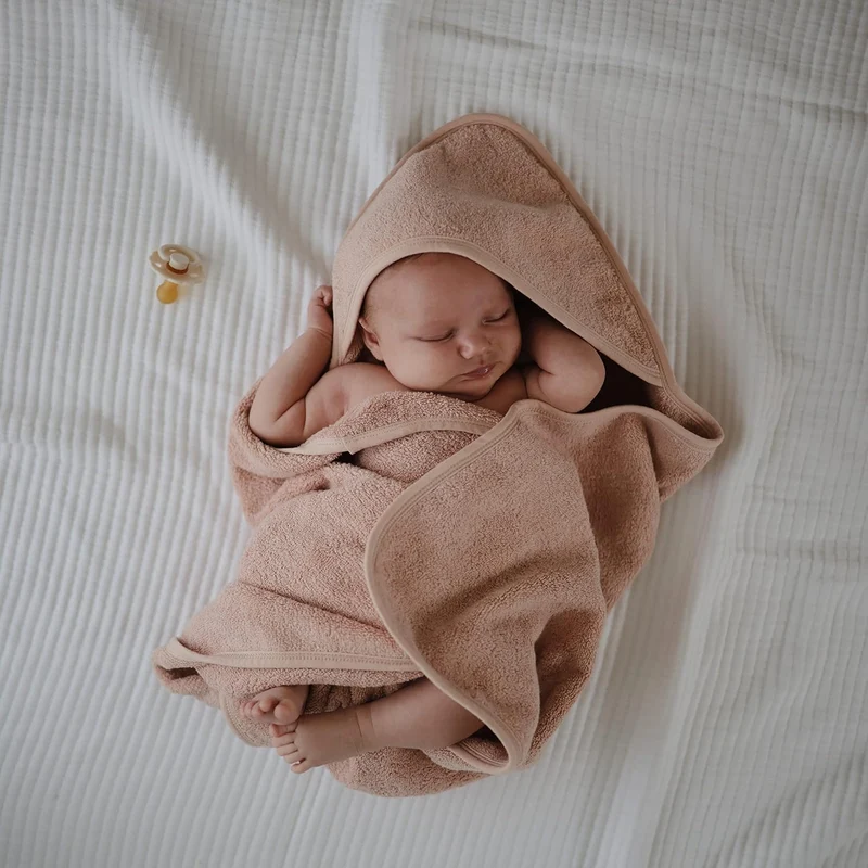 mushie Baby Handtuch mit Kapuze | Kapuzenhandtuch Für Mädchen und Jungen | 100% Baumwolle | 77,5x77,
