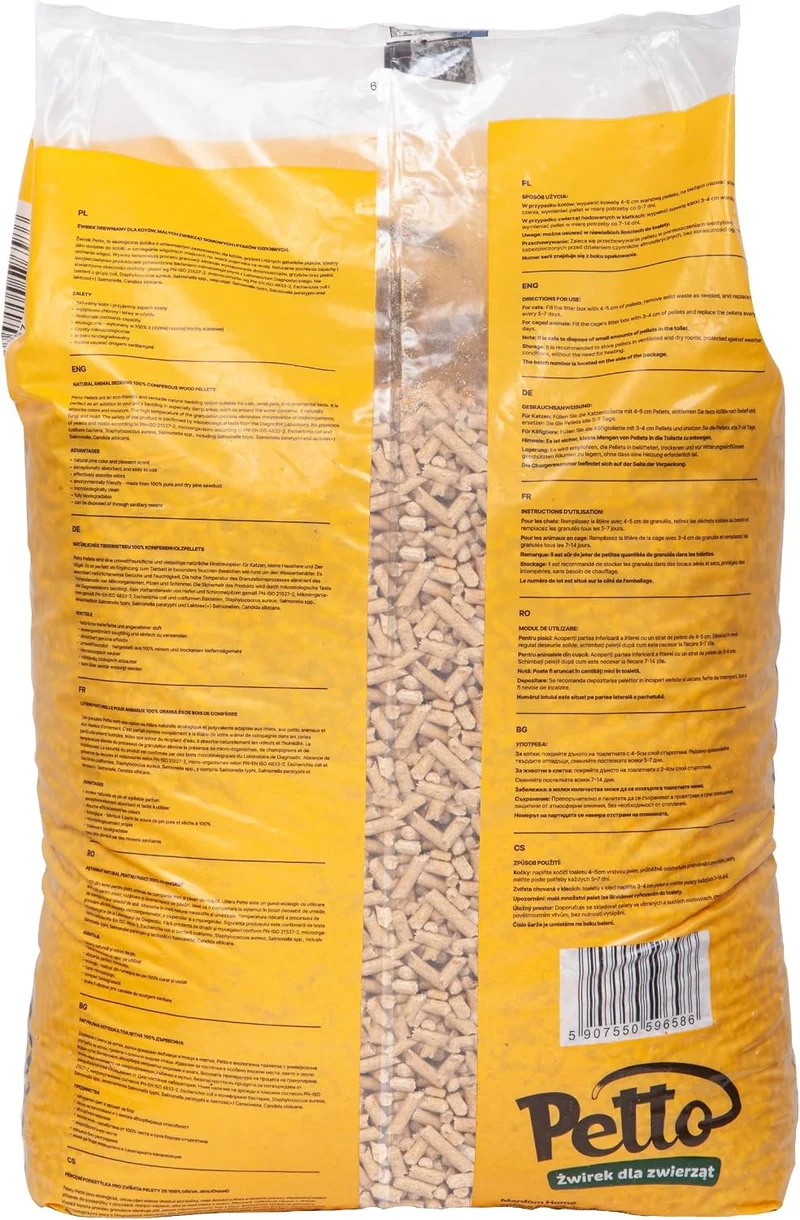 Katzenstreu, Katzenstreu Pellets Holz, Holzpellets Kaninchen für Geruchs und Feuchtigkeitskontrolle,