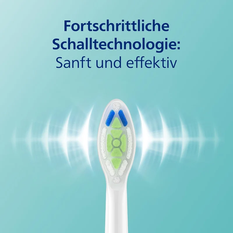Philips Sonicare 4100 elektrische Zahnbürste mit Schalltechnologie und zwei Modi, Andruckkontrolle u