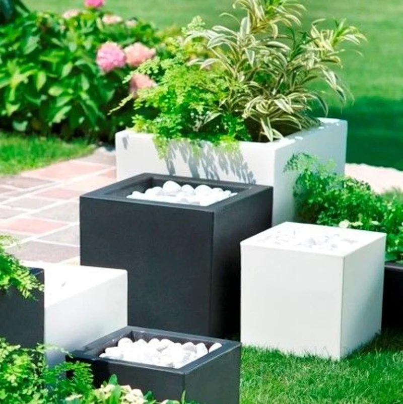 Schio Cubo anthrazit 40 40x40x40cm, double wall 40 cm Anthrazit, 40 cm Anthrazit