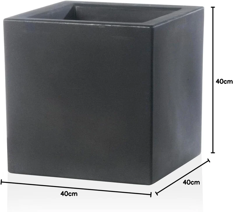 Schio Cubo anthrazit 40 40x40x40cm, double wall 40 cm Anthrazit, 40 cm Anthrazit