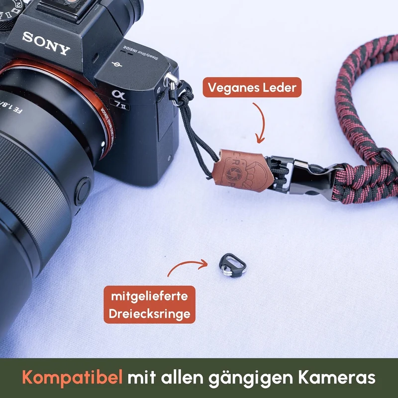 C-Rope Kamera Handschlaufe The Claw aus handgeflochtenem Paracord. Kameragurt mit Schnellverschluss-