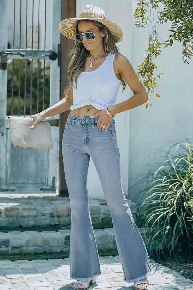 Necooer Skinny Jeans Für Damen Boyfriend-Jeans Mit Hoher Taille Und Lockerer Passform XL D-hellblau,