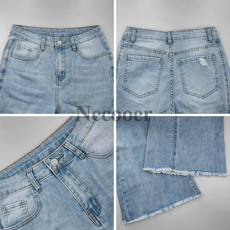 Necooer Skinny Jeans Für Damen Boyfriend-Jeans Mit Hoher Taille Und Lockerer Passform XL D-hellblau,