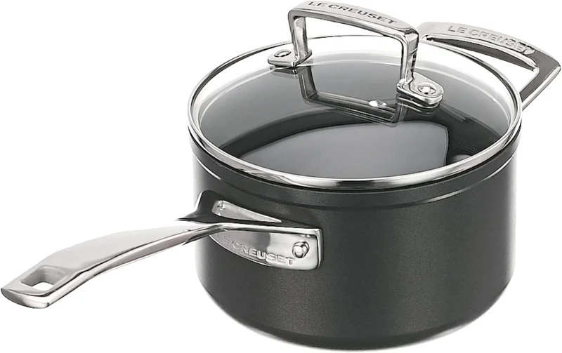 Le Creuset Aluminium-Antihaft Profitopf, Ø 16 cm, Für alle Herdarten inkl. Induktion geeignet, Anthr
