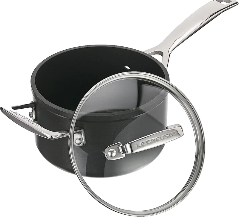 Le Creuset Aluminium-Antihaft Profitopf, Ø 16 cm, Für alle Herdarten inkl. Induktion geeignet, Anthr