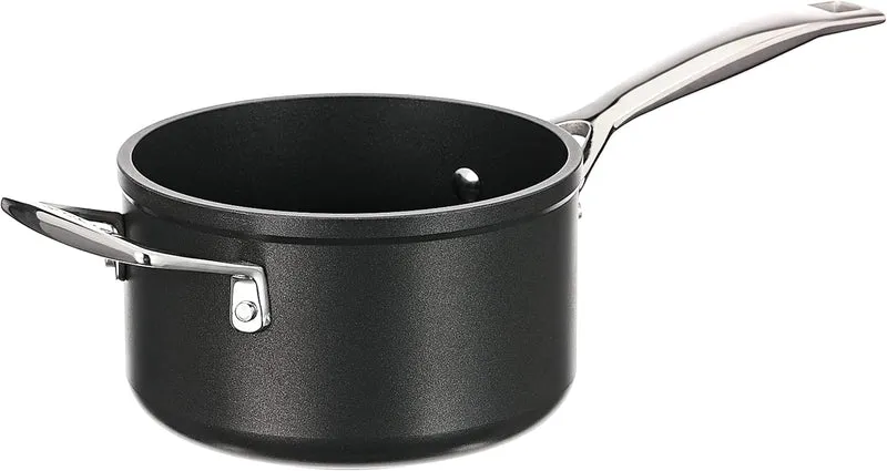 Le Creuset Aluminium-Antihaft Profitopf, Ø 16 cm, Für alle Herdarten inkl. Induktion geeignet, Anthr