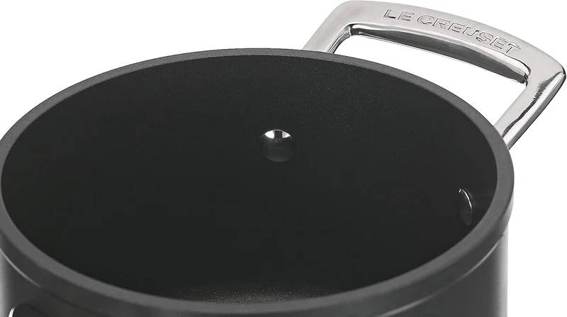 Le Creuset Aluminium-Antihaft Profitopf, Ø 16 cm, Für alle Herdarten inkl. Induktion geeignet, Anthr