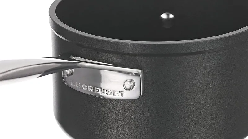 Le Creuset Aluminium-Antihaft Profitopf, Ø 16 cm, Für alle Herdarten inkl. Induktion geeignet, Anthr