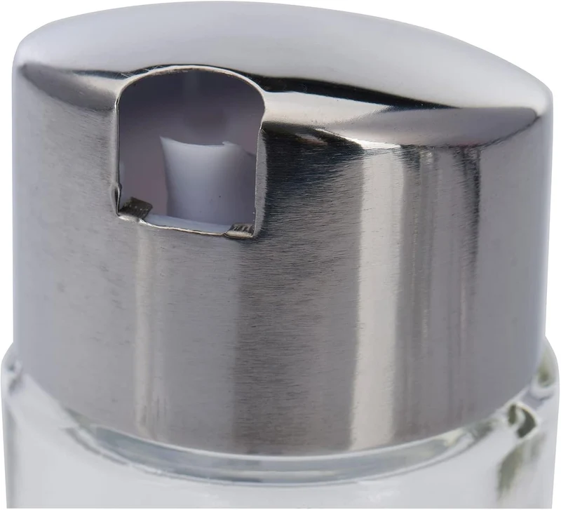 Westmark Öl- /Essig-Flasche, Fassungsvermögen 160 ml, 16 x 4,9 x 4,9 cm, Edelstahl/Glas, Wien, Silbe