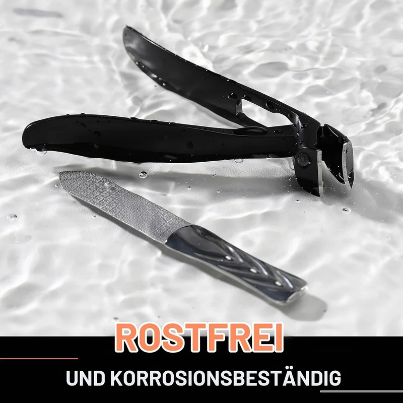 BEZOX Präzisions Nagelknipser mit abgewinkeltem Kopf für dicke Seniorennägel - Grosser Fingernagelkn