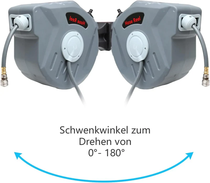 Izrielar 20+2m Druckluftschlauch Aufroller Automatisch, Schlauchaufroller mit 1/4'' Anschluss, Autom