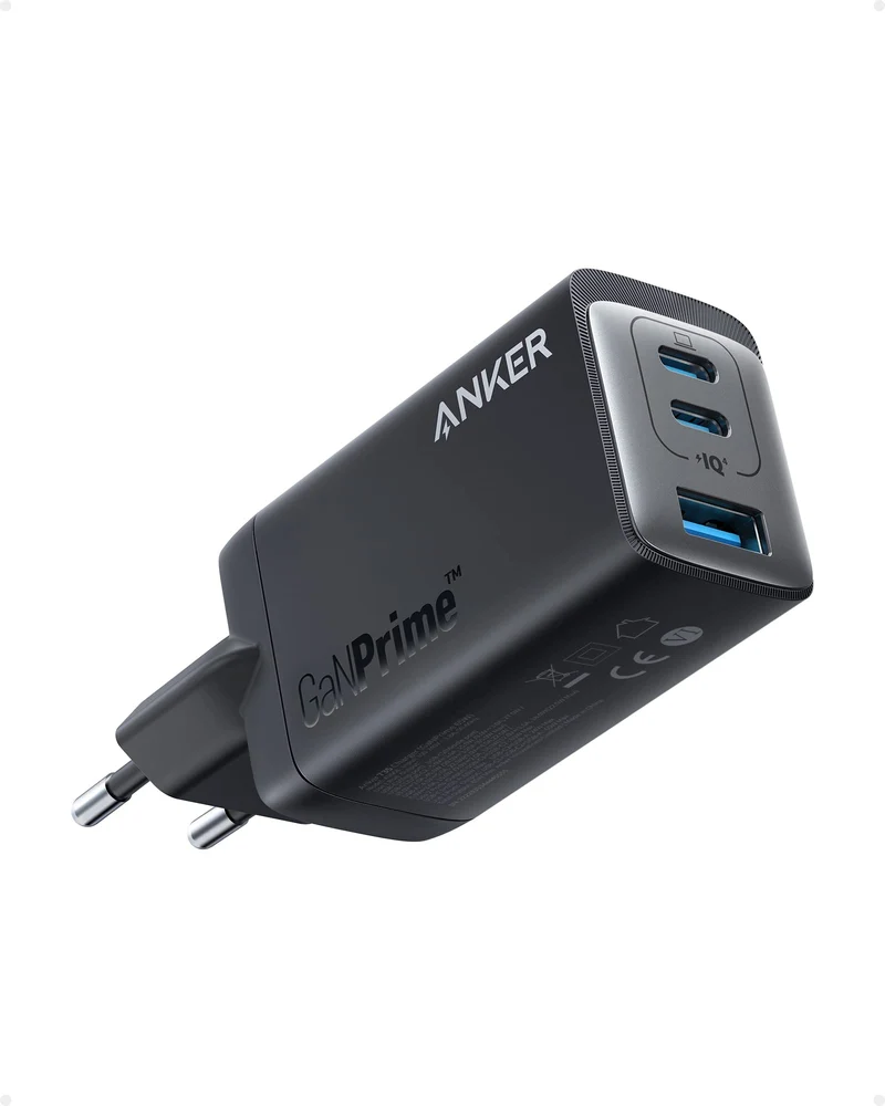 Anker USB-C-Ladegerät, 735 (GaNPrime 65 W), schnelles und kompaktes 3-Port für MacBook Pro/Air, iPad