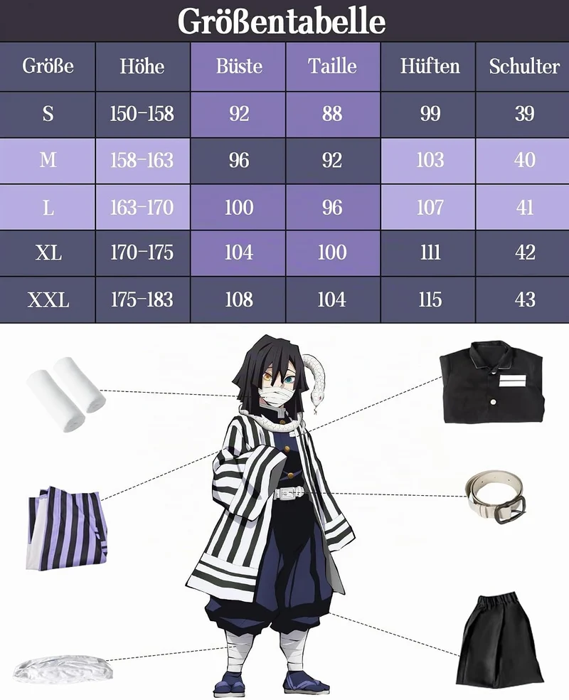 FCCAM Agatsuma Zenitsu Cosplay Kimono Vollständiger Satz Anime Zenitsu Cosplay Kostüm Erwachsene Sch