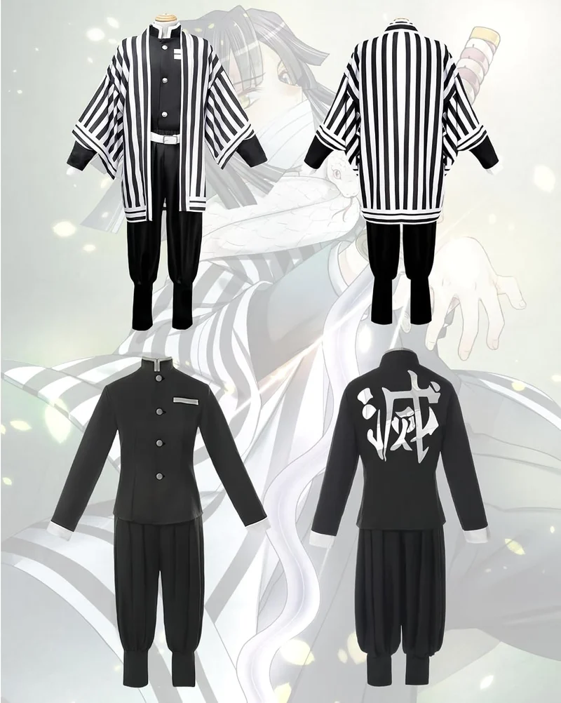 FCCAM Agatsuma Zenitsu Cosplay Kimono Vollständiger Satz Anime Zenitsu Cosplay Kostüm Erwachsene Sch
