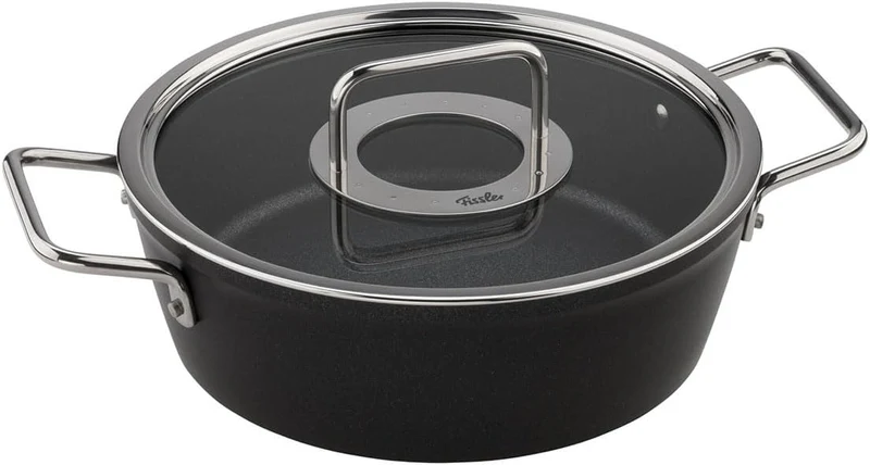 Fissler Adamant / Aluminium-Kochtopfset, 2-teilig, Töpfe-beschichtet mit Glasdeckel, antihaftend (1