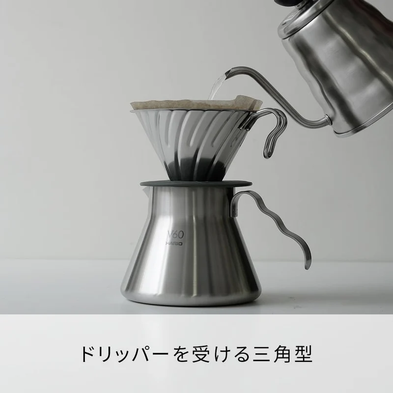 HARIO O-VCSM-50-HSV V60 Metall-Kaffeeheber, 500 ml, Silber, hergestellt in China Server, Server