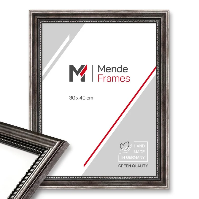 Mende Frames Bilderrahmen Antik 42x60cm DIN A2 I Farbe: Metall I Holzbilderrahmen I Fotorahmen I Bar