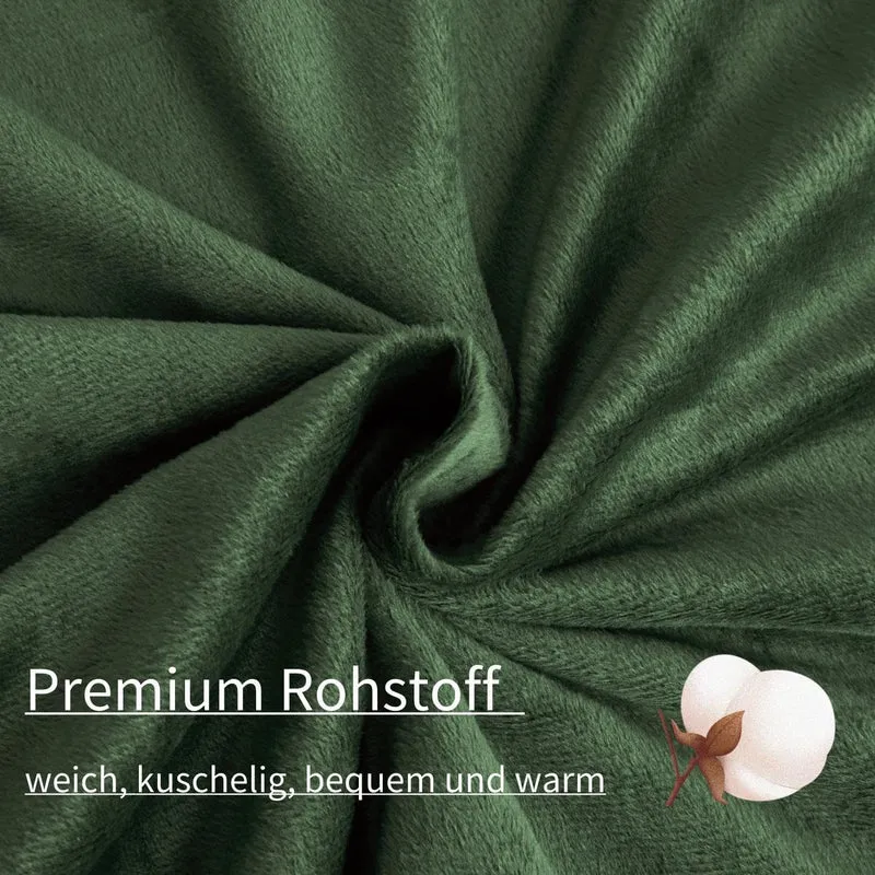 Boqingzhu Flauschige Plüsch Spannbettlaken 140x200cm Grün Salbeigrün Winter Warm Flanell Fleece Bibe