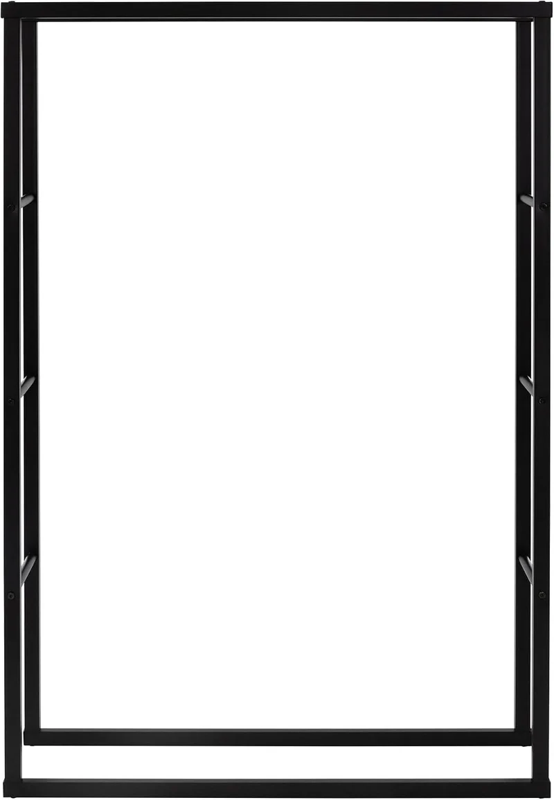 ML-Design Kaminholzregal 100x150x25cm rechteckig, Schwarz, Metall, Innen/Aussen, Brennholzregal Holz