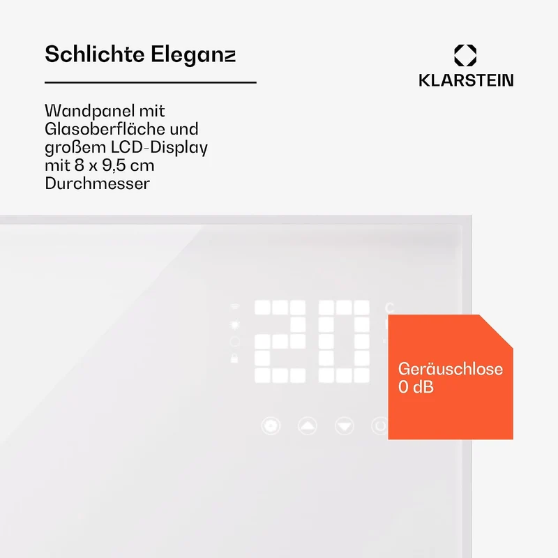 Klarstein Infrarotheizung mit Thermostat, 980W Elektroheizung, Smart Home Bild-Infrarotheizung zur W