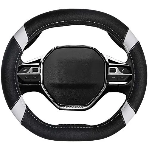 Mayco Bell Mikrofaser Leder Auto Lenkradbezug Fit für Peugeot 206 207 208 2016-2019 508 208 2019 e-2
