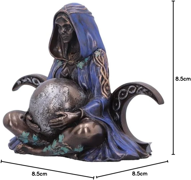 Nemesis Now Dreifach-Mond-Göttin-Figur, 8,5 cm, Violett