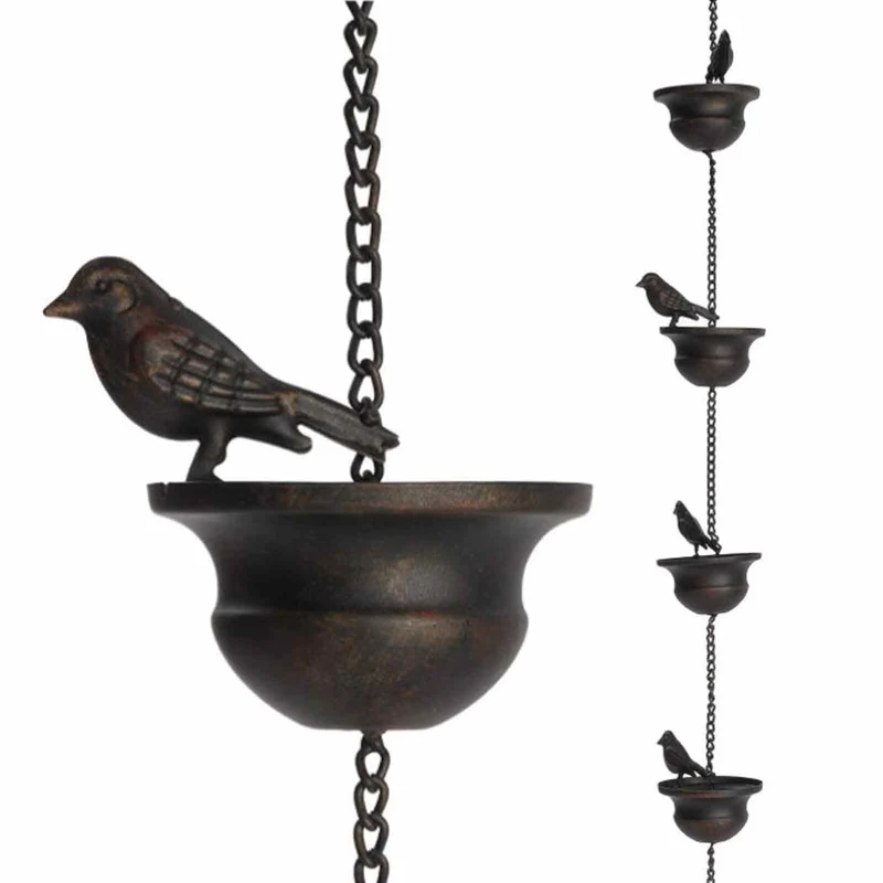 Dachrinnenkette Regenablaufkette, Regenwasserkette, Regenketten für Dachrinnen, Vogel Design Regenke