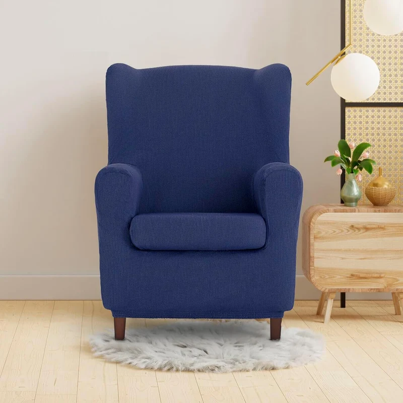 Eysa - Bezug für Ohrensessel, elastisch, Blau, Blau