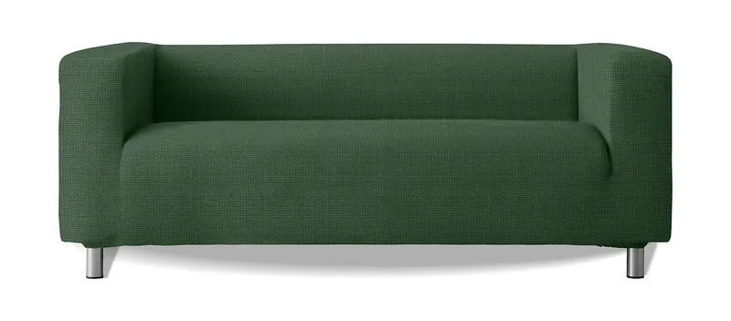 Sofabezug Modell Klippan Hohe Armlehnen Sofa Soft Stretch Stoff New York - Farbe 06 Grün, Farbe 06 G