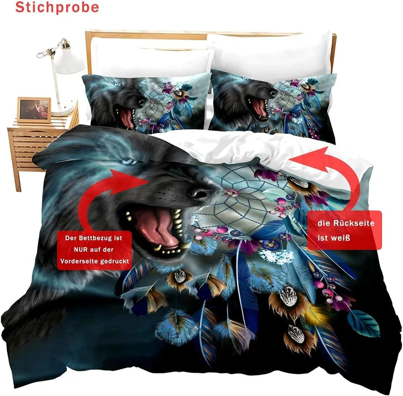 Loussiesd Kinder Bettwäsche Galaxy Sterne 135x200 cm + 80x80 cm 3D Print Betten Set Weltraum -Motiv