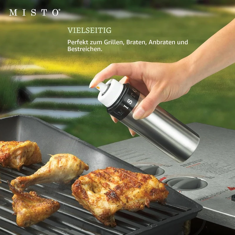 MISTO 5104222 Ölsprüher, Aluminium, Silber-2 2 Stück, 2 Stück