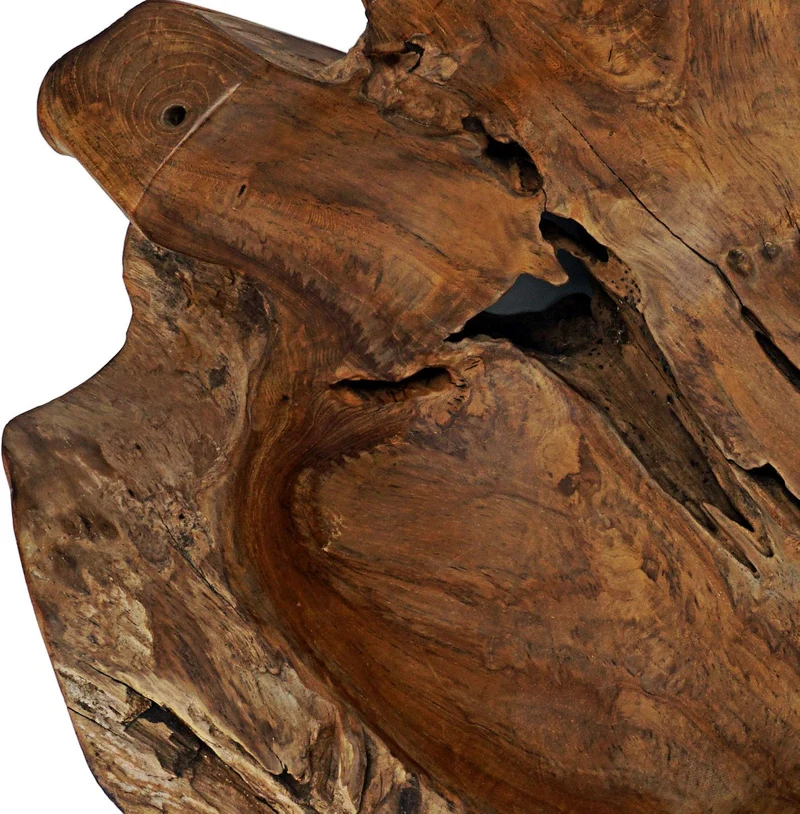 Cepewa Holzschale XL aus Teak Holz in Handarbeit gefertigt | Dekoschale | grosse Obstschale rund und