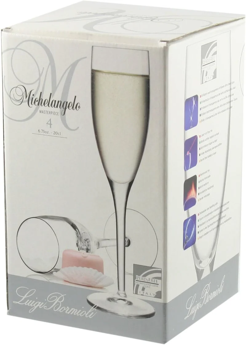Luigi Bormioli Michelangelo Masterpiece Sektgläser, 20 cl, 4 Stück, in Geschenkbox