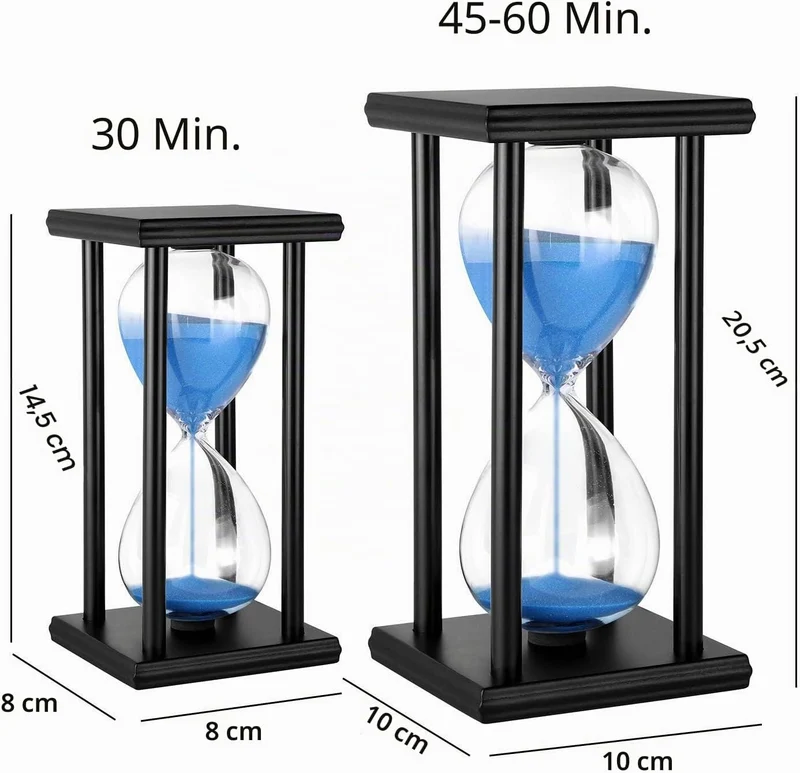 Lodunsyr Sanduhr 45 Minuten Timer Sanduhr für Ornament Weihnachten Neujahr Geburtstag Tee Kaffee Tab