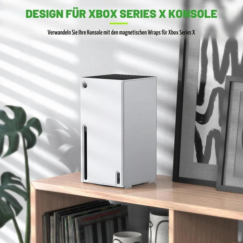 WOLIBEAR Magnetische Smart Wraps für Xbox Series X Konsole, Vollschutz Schutzhülle Case für Xbox Ser
