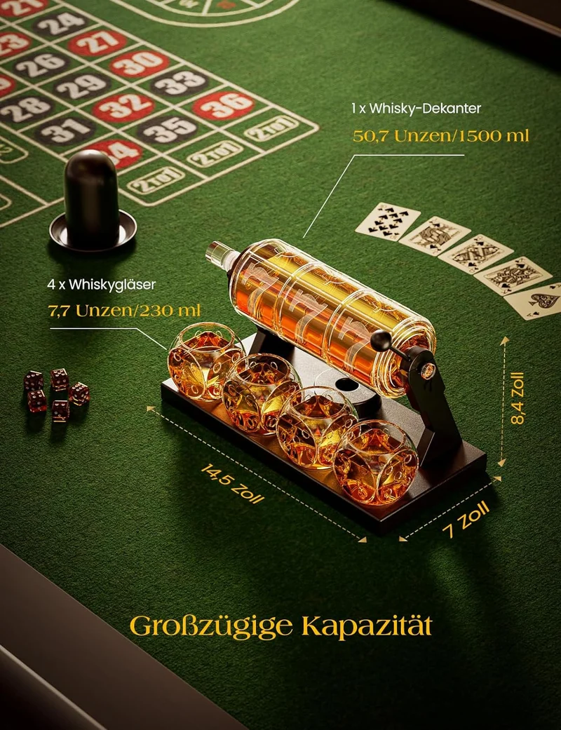Kollea Whiskey Dekanter Sets für Männer, einzigartige Jahrestag Geburtstag Geschenkideen für ihn Ehe