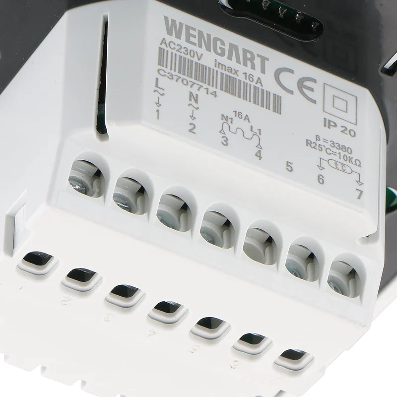 Wengart Digital Raumthermostat mit Touchscreen für elektrische Heizungen WG809,Unterputz Montage Woc