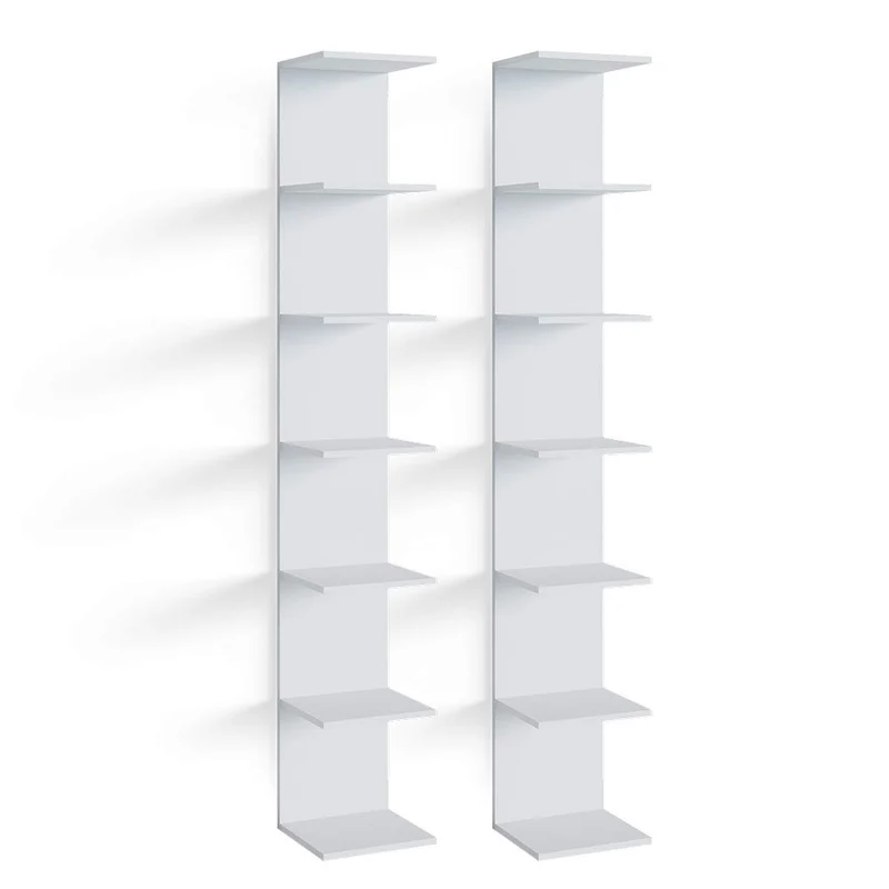 Vicco Wandregal Paolo, Schwarz, 30 x 190 cm 2er Set