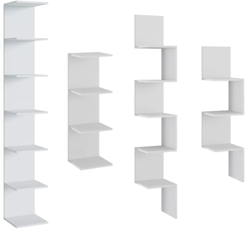Vicco Wandregal Paolo, Schwarz, 30 x 190 cm 2er Set
