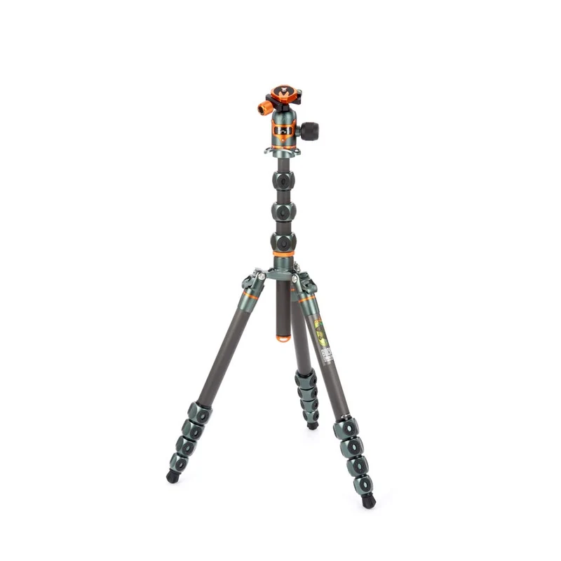 3 Legged Thing Legends Bucky Stativ aus Carbon – Reisetaugliches, verstellbares Kamerastativ mit 3 a