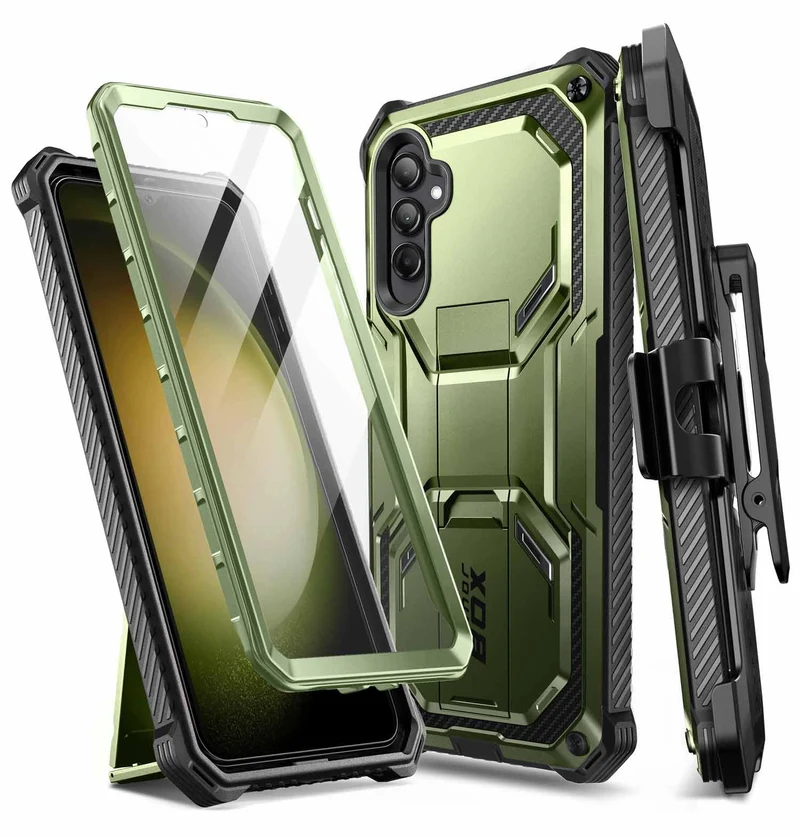 i-Blason Armorbox Hülle für Samsung Galaxy S23 FE (2023) Outdoor Handyhülle Bumper Case 360 Grad Sch
