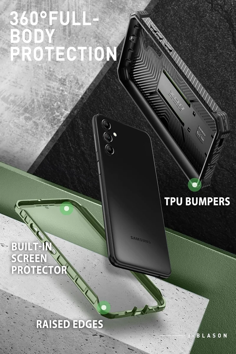i-Blason Armorbox Hülle für Samsung Galaxy S23 FE (2023) Outdoor Handyhülle Bumper Case 360 Grad Sch