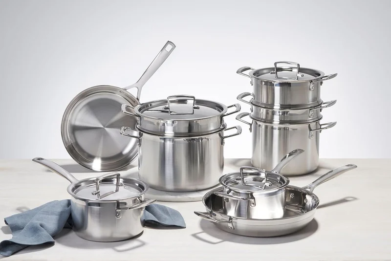 Le Creuset Unbeschichtete Bratpfanne aus 3-ply Edelstahl, Ø 24 cm, 96200224001100 24 cm Unbeschichte