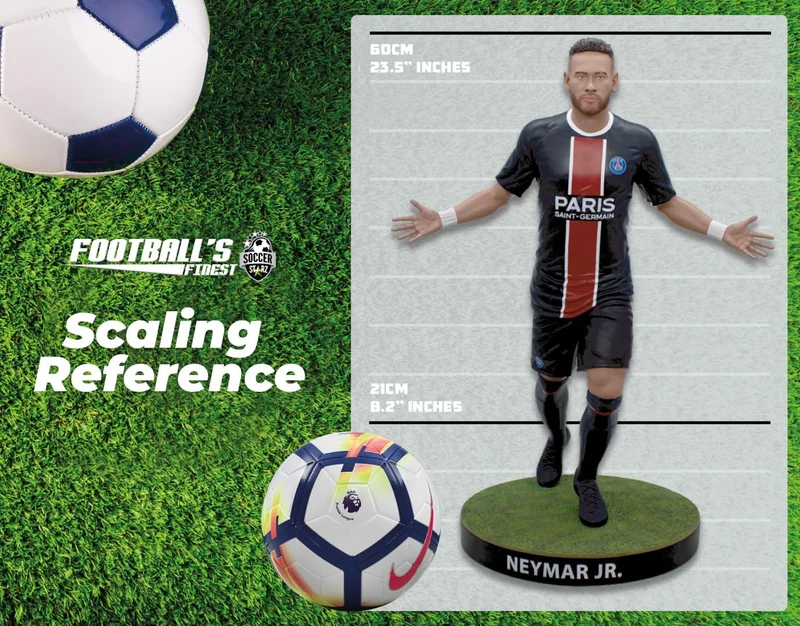 SoccerStarz Fussbälle Finest – Paris Saint-Germain (Neymar Jr), Kunstharz-Statue, 60 cm