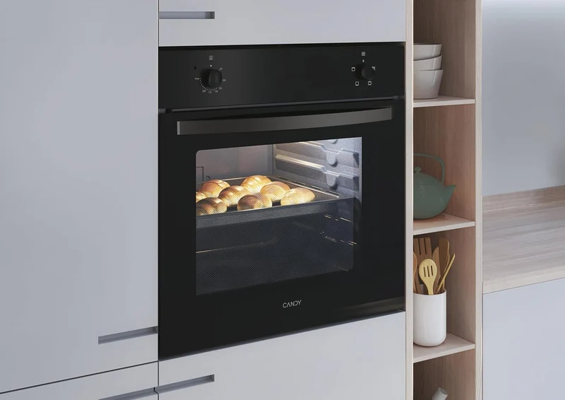 Candy Idea FIDC N100, Statischer Ofen, 70 l, 2100 W, 1 Tablett und 1 Gitter, Aqua-Reinigung, 4 Funkt